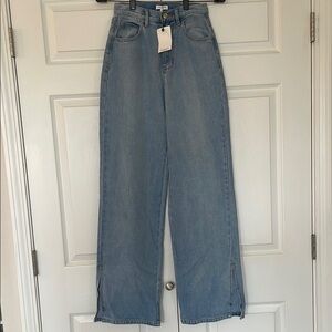 Mistress Rocks Blue Flare Wide Leg Jeans with High Waist #150